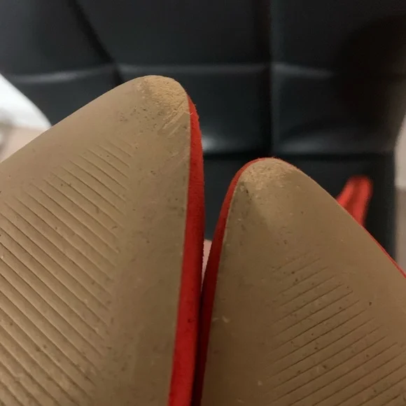 Vibrant Red Leather 5-inch Heeled Pointy Toe Boots Size 7.5 Valentine’s Day - Picture 6 of 12